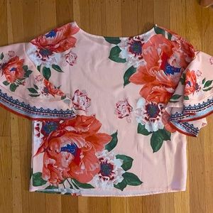 Pink, floral top
